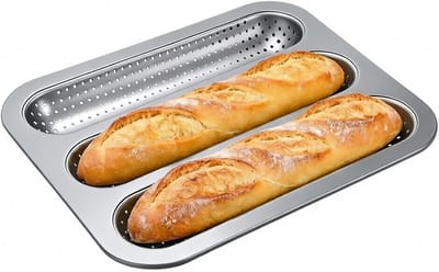 Broodpan - Lange broodjes - Zelf bakken - Geperforeerd ontwerp - 325 cm - Zwart