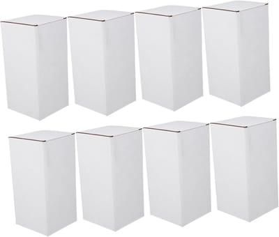 Verzenddozen Set - Papieren Opslagboxen - Verhuizen Opslag - Stevig Golfkarton - 20x20x20 cm - Wit