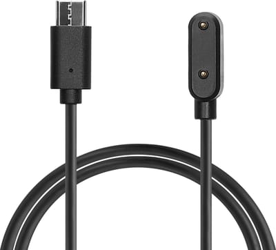 kwmobile USB-oplaadkabel type c geschikt voor Huawei Band 10 / Band 9 8 7 6 / Watch Fit 2 / Watch Fit 3 / Honor Band 10 9 8 7 6 - Kabel voor smartwatch - in zwart