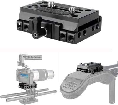 Snelkoppelingsplaat voor Camera Rig en Statief, Compatibel met Manfrotto 501, 577, 504, 701, 15mm Schoudersteun en Accessoires
