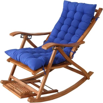 Ligstoelkussens - Zitkussens - Buiten Ontspannen - Anti-slip banden - 40 x 108 cm - Blauw