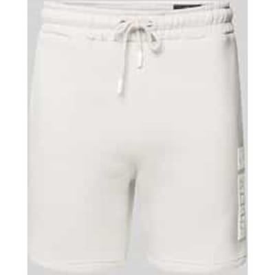 Regular fit sweatshorts met labelprint