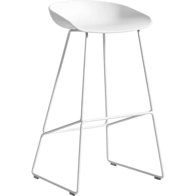HAY About a Stool AAS 38 - Zithoogte 75 cm - Standaard glijders kunststof - wit - white 2.0
