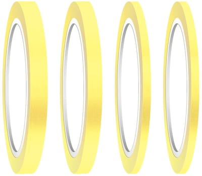 Maskingtape in Kleuren - 4 Rollen Fijne Lijntape voor Auto, DIY Projecten en Creatieve Decoratie - 3/6/12.6mm