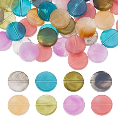 Kralen platte ronde acryl kralen diverse ronde munt kralen schijf munt pony losse spacer kralen voor sieraden maken armband ketting oorbel