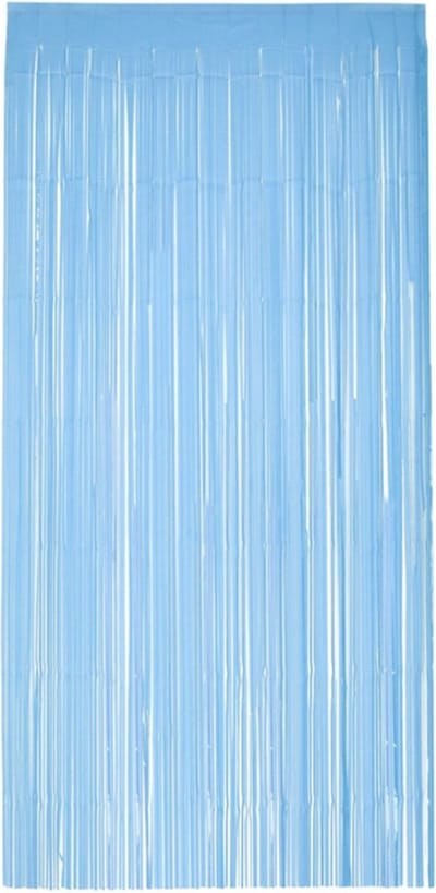 Smiffys - Matt Fringe Curtain Backdrop Feestdecoratie - Blauw