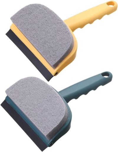 Raamborstel Set - Multifunctionele Wisser - Snel Ramen Schoonmaken - Dubbelzijdig Ontwerp - Ergonomisch Handvat - Geel Groen
