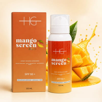 HG Aesthetics Zonnebrand Spray SPF 50 met Honing & Mango – Breedspectrum Zonbescherming – Waterbestendige Zonnespray voor Kinderen & Gevoelige Huid