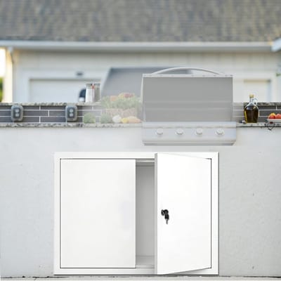 Toegangsdeur Buitenkeuken - Inspectieluik Servicepaneel - Toegang Verbergen - Aangepaste Maten - 30x24762x61cm - Wit