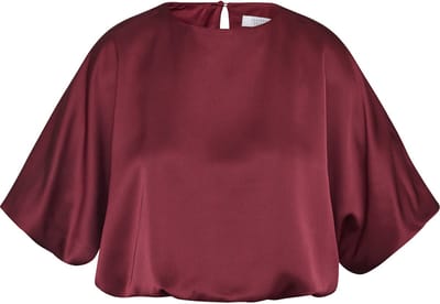 SISTERS POINT Gufo-top2 - Dames Blouse - Bordeaux - Maat XS