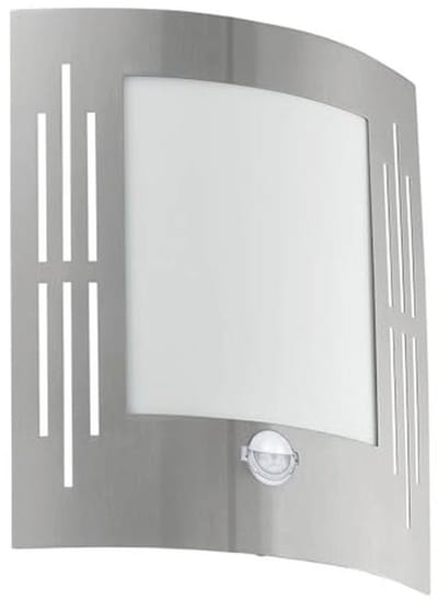 Buitenlamp met Bewegingsmelder en Sensor, Wandlamp van Roestvrij Staal voor Buiten, IP44, E27 Fitting