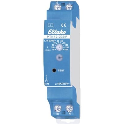 Eltako 23001802 PTN12-230V Testknop Multifunctioneel 230 V/AC 1 stuk(s) Tijdsduur: 0.1 - 14400 s 1x wisselcontact Piece
