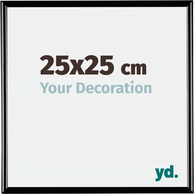 Your Decoration - Fotolijst 25x25 cm - Kunststof - Zwart Hoogglans - Bordeaux