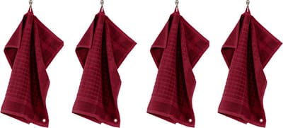 Tiseco Home Studio - Keukenhanddoek PHARAO HANDY - SET/4 - 100% katoen - badstof - met ophanglus - ultra-absorberend - sneldrogend - duurzaam materiaal - 50x50 cm - Rood