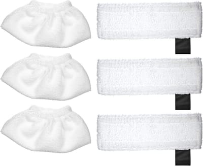 Dweilpads Set - Stoomreiniger Doeken - Grondig Huis Reinigen - Volledige Vervanging - 6 Stuks - Grijs