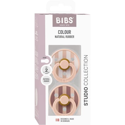BIBS Pacifier Studio Colour Block Latex Size 2 Blush Mix 2 st