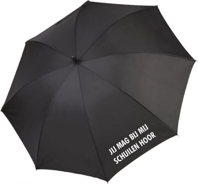 Paraplu - zwart - Jij mag bij mij schuilen hoor - soBAD. | ø108 cm | groot