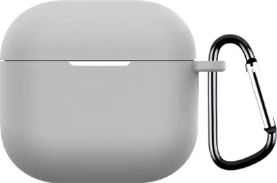 okido - Hoesje geschikt voor Airpods 4 - Silliconen case voor Airpods - Licht Grijs - Case geschikt voor Apple AirPods 4 - Airpods hoes