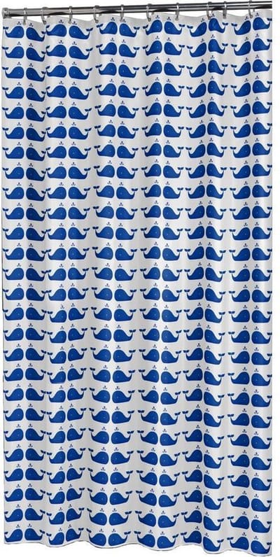 Sealskin Whale Douchegordijn 180x200 cm - PEVA - Blauw