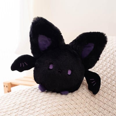 Schattige Ronde Vleermuizen Pluche Speelgoed Roze Imp Engel Vleermuis Pluche Knuffel Pop Zwart Wit Cartoon Vleermuis Pluche Kinder Verjaardagscadeaus 20cm