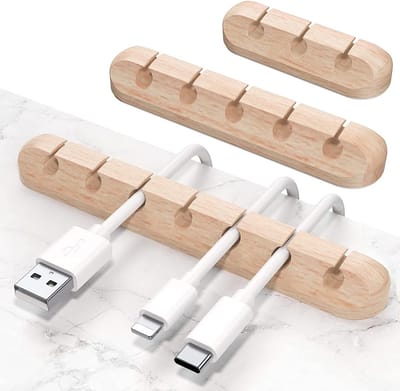 3-Pack Kabelhouder Clips kabelmanagement koord organizer zelfklevend voor USB-oplaadkabel netsnoer muis kabel draad pc kantoor thuis.