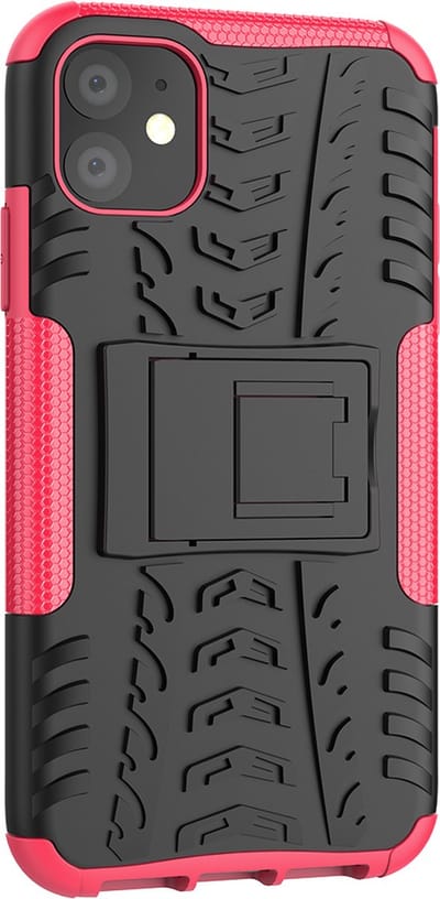Peachy Shockproof bescherming hoesje geschikt voor iPhone 11 case - Roze goud