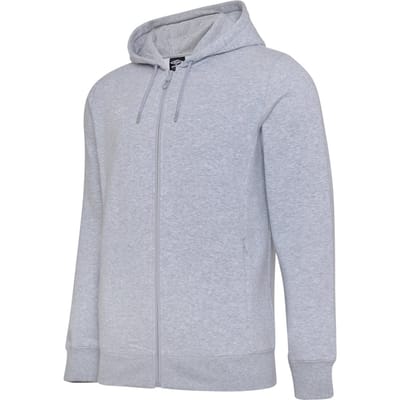 Umbro Heren Club Leisure Full Zip Hoodie (Grijs gemêleerd/wit)