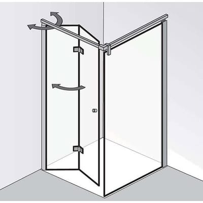 HSK Atelier Plan hinged folding door for side panel 75 cm hinged left 17788075-41-50-L