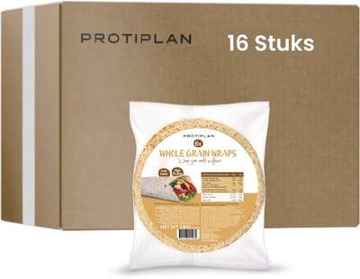 Protiplan | Volkoren Tortilla Wraps | 16 x 6 Wraps | 96 x 40 gram | Perfect voor een koolhydraatarme lunch of diner