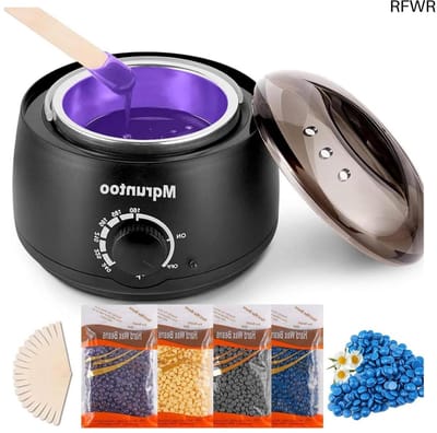 RFWR® Pijnloze Waxverwarmer en Ontharingsset voor Thuisgebruik met 4 Waxparels