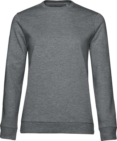 Sweater 'French Terry/Women' B&C Collectie maat XL Heather Midgrijs