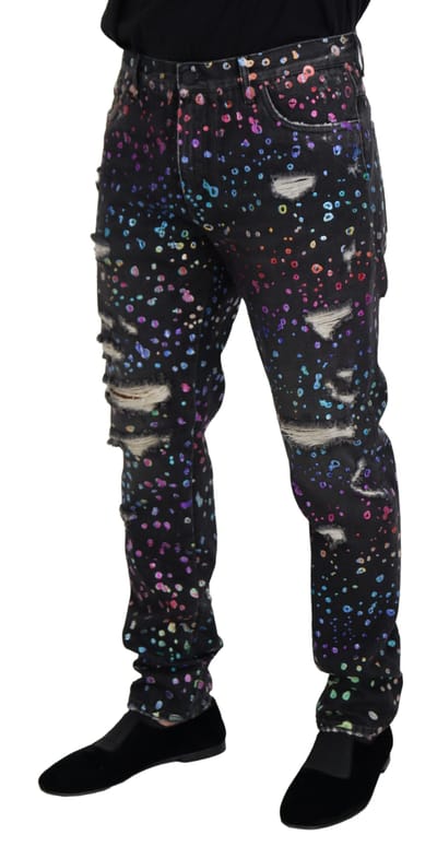 Regenboog Spat Verweerde Jeans Pan73302