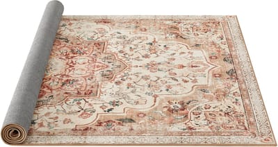 SONGMICS HOME - Tapijt - Vintage Vloerkleed - Wasbaar en Antislip - Voor Woonkamer Slaapkamer Keuken hal Eetkamer