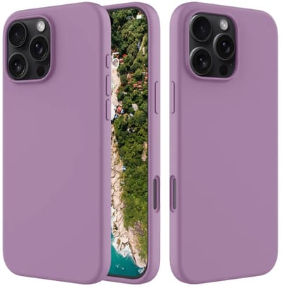 MobyDefend Hoesje - Geschikt voor iPhone 16 Pro Max - Matte Siliconen Backcover - Paars