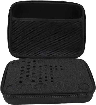 Batterij Organizer - Opbergdoos Batterijen - Batterijen Opbergen - Voorgesneden Sponscompartimenten - 25 x 17.5 x 8.9 cm - Zwart