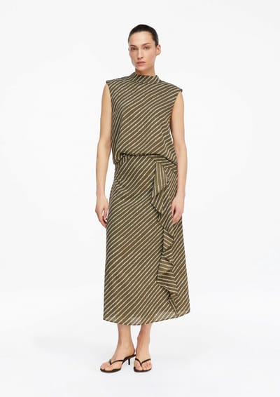 Vrouwen mousseline rok COMMA Midi