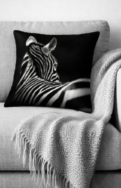 Monochrome Zebra Collection Kussenhoes - 45x45 cm