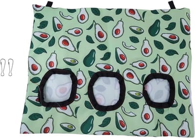 Hooivoerzak - Knaagdier voer - Kleine dieren - Drie gaten - 35 cm - Groen