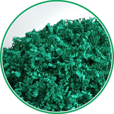 Versnipperd Papier - Opvulmateriaal Vulling - Geschenkdozen Vullen - 2.5 Kg Grootverpakking - 41x31cm Artikel - Dennengroen
