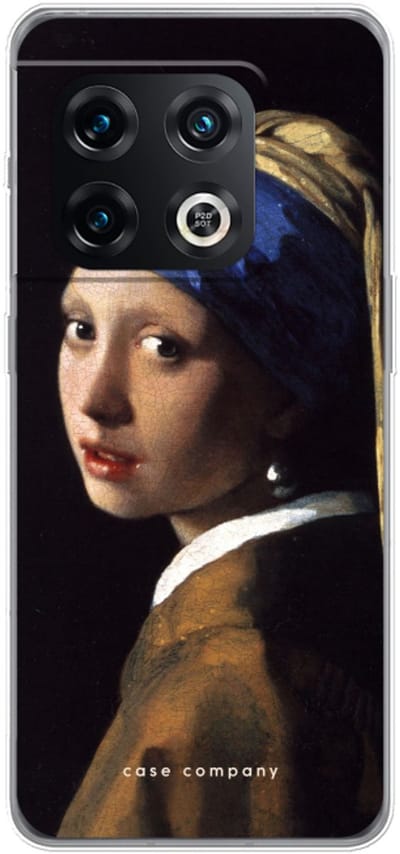 Case Company® - Hoesje geschikt voor OnePlus 10 Pro hoesje - The Pearl Earring - Soft Cover Telefoonhoesje - Bescherming aan alle Kanten en Schermrand