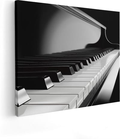 Artaza Canvas Schilderij Pianotoetsen - 50x40 cm - Wanddecoratie Muziek - Muurdecoratie Modern - Kamer Accessoires Woonkamer