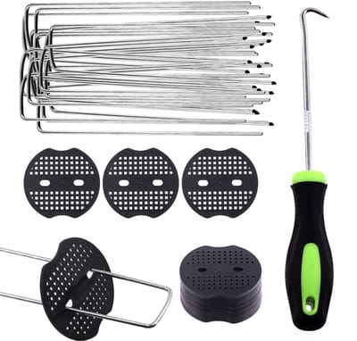 Dailygoods - Sweet 201Pcs U-vormige Tuin Stakes en Bevestiging Kit, Ideeel voor Irrigatie Slangen, Vaste Hekken en Kunstgras Nagels