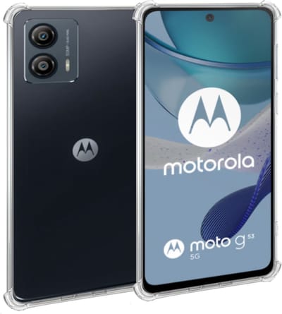Geschikt voor Motorola Moto G53 Hoesje – Shock Proof Case – Cover Transparant
