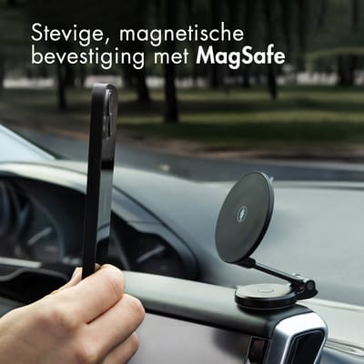 imoshion Telefoonhouder Auto met Magnetisch Opladen - Geschikt voor MagSafe - Dashboard - GSM Houder - Auto Accessories