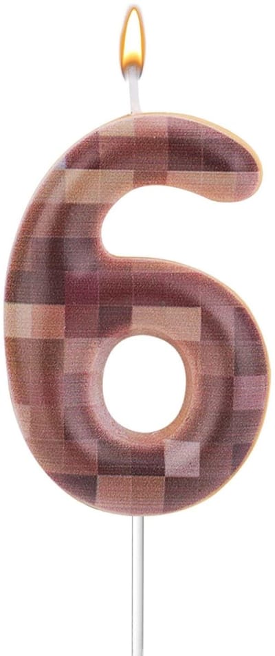 Dailygoods- Nummerkaars Bruin - Taartdecoratie - Taarttopper - Verjaardag - Jubileumfeest - 4x6cm - Premium Paraffine - Taartkaars