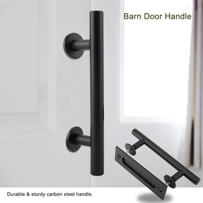 Zwart Heavy Duty Koolstofstaal Schuifdeur Kast Trekhandvat Houten Poort Beslag