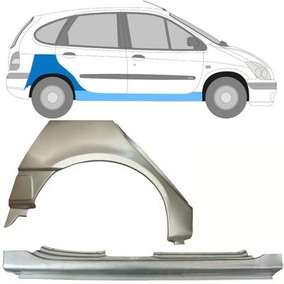 Reparatiepaneel dorpel + achterspatbord voor Renault Megane I Scenic 1995-2003