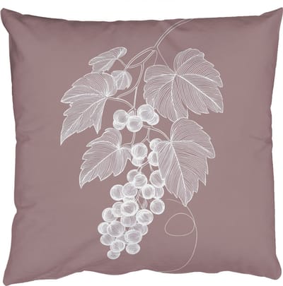 Sierkussens - Kussentjes Woonkamer - 50x50 cm - Tros - Druiven - Illustratie - Bladeren