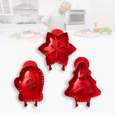 Handtaartvormen-Herfst-Thema - Appel-Pompoen-Eikel Vormen - Druk-vorm-voor-Mini-Taarten - Feestelijke-Bakvormen-voor-Sinterklaas-en-Kerst - Geschikt-voor-Kinderen-en-Familie