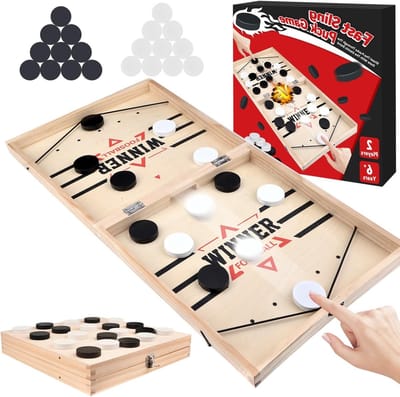 Slingpuck Spel voor Kinderen, Interactieve Slingshot Hockey Spellen, Gezellige Bordspellen voor Gezinnen en Vrienden, Leuk Gezelschapsspel voor Jong en Oud